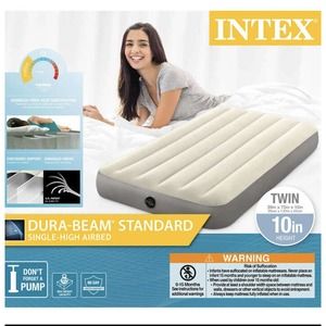 Intex 64101E Dura-Beam Standard Series Single Height Inflatable Airbed, Twin